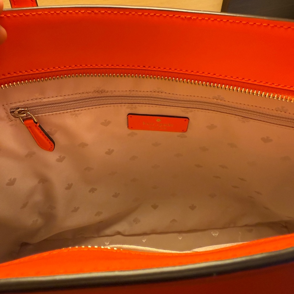 KATE SPADE NEW YORK Leather BREANNA Tote/Shopper/Shoulder Bag ~ Orange WKR00513 - Picture 5 of 6